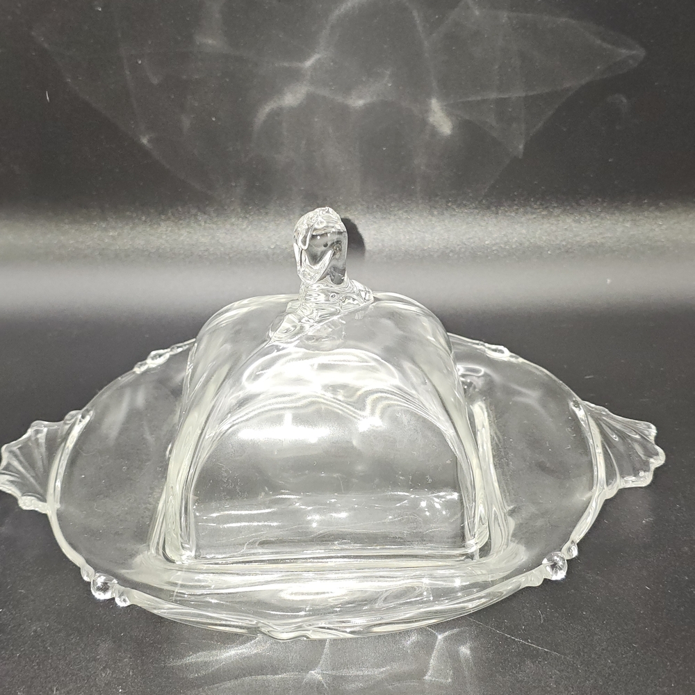 Heisey Waverly Covered Butter‎ Dish w/Horse Finial